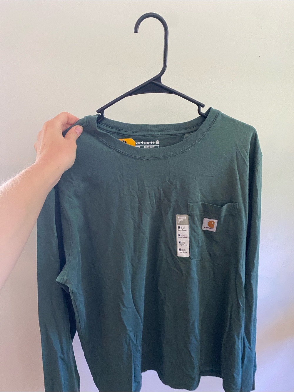 Carhartt Long Sleeve Pocket Tee — Dark Green